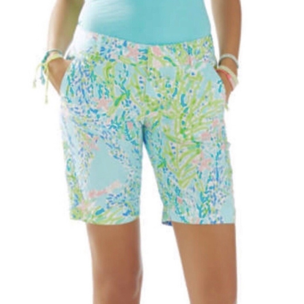 Lilly Pulitzer The Chipper Short Bermuda Blue Haven Size 4